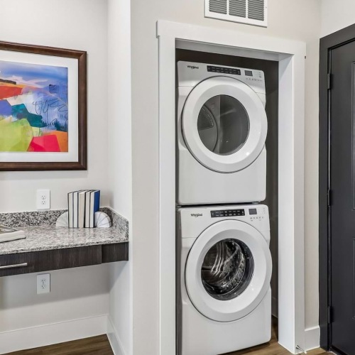 a laundry area