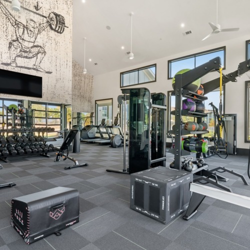 Open and well-lit fitness center